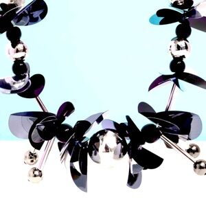 ⚫️🖤⚫️ “STREAMLINED SEQUINS” BLACK NECKLACE WITH FREE EARRINGS ~ PAPARAZZI❗️⚫️🖤⚫️